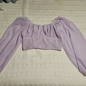 Purple Crop Long Sleeve